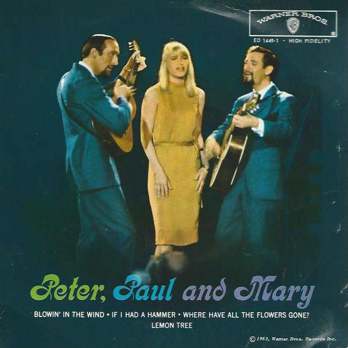 Blowin' in the wind / lemon tree / if i had a hammer / where have all the flower gone (uk) by Peter Paul And Mary, EP with corcyhouse - Ref:119140148