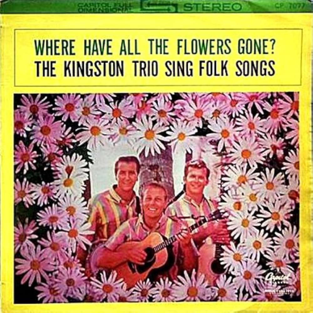 Kingston Trio, Bob Shane, Dave Guard, Nick Reynolds - The Kingston Trio Sings Folk Songs: Where Have All The Flowers Gone? - deep RED vinyl Japanese first pressing without Obi Strip -