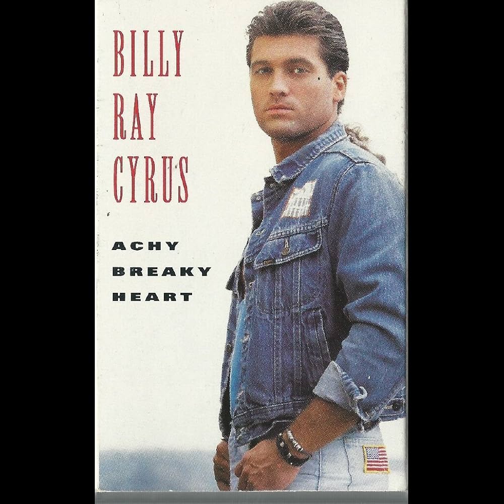 Billy Ray Cyrus: Achy Breaky Heart Cassette Single NM Canada Mercury 866 522-4