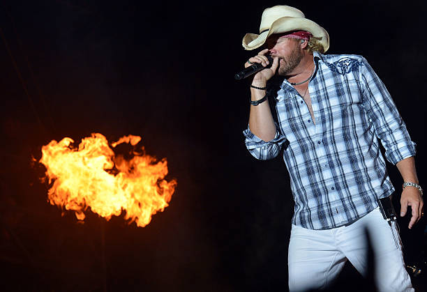 Toby Keith performs during the 2012 Country Stampede - Day 3 at Tuttle Creek State Park on June 23, 2012 in Manhattan, Kansas.